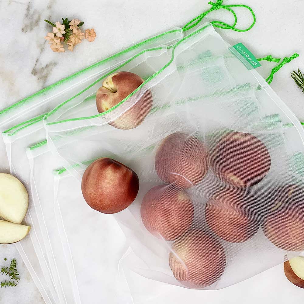 Medium Reusable Produce Bags - Mesh (Set of 5)