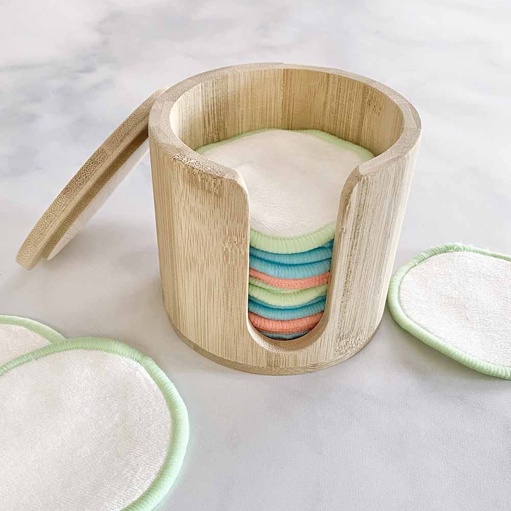 Bamboo Cotton Round Canister