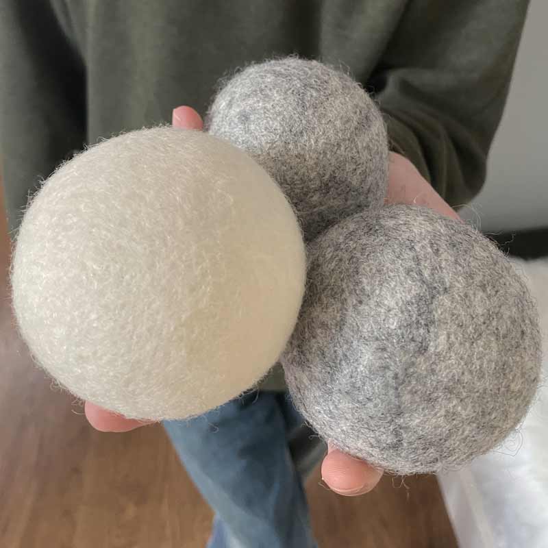 Natural Wool Dryer Balls - Grey