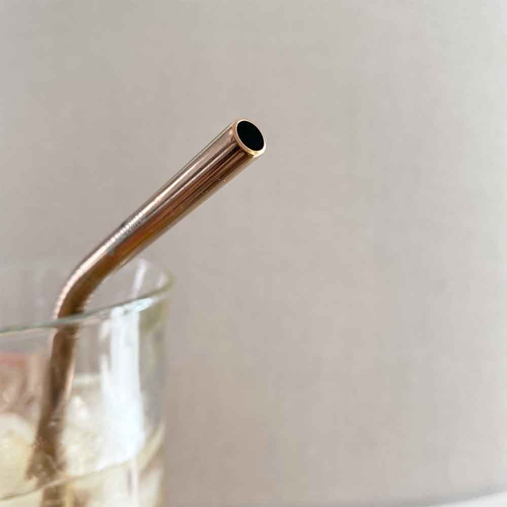 Rose Gold Straws