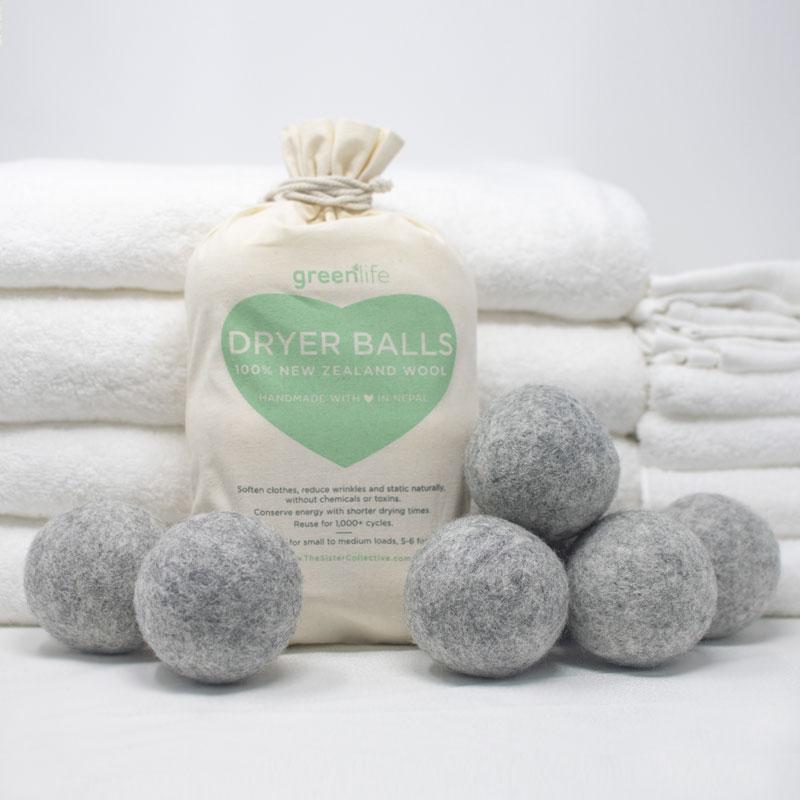 Natural Wool Dryer Balls - Grey