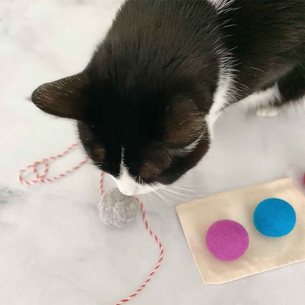 Natural Wool Cat Toys