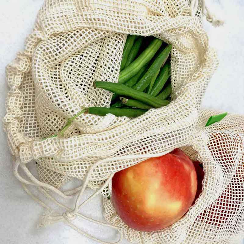 Organic Cotton Reusable Produce Bags (Set of 2)