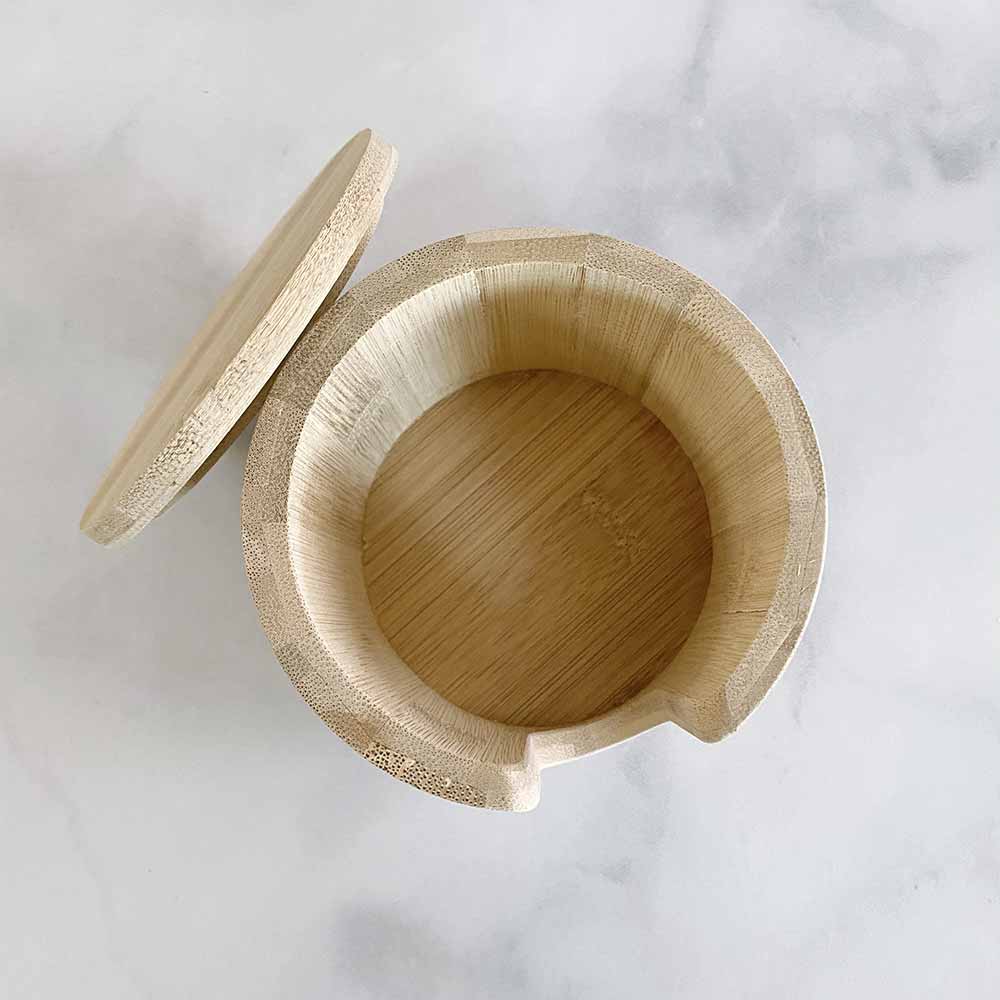 Bamboo Cotton Round Canister