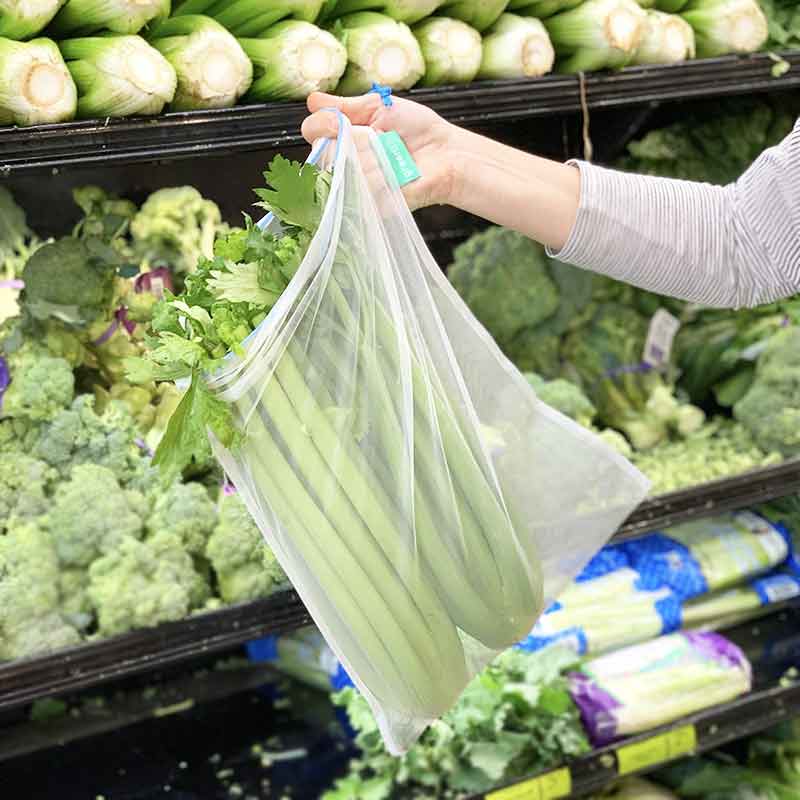 Large Reusable Produce Bags - Mesh (Set of 5)