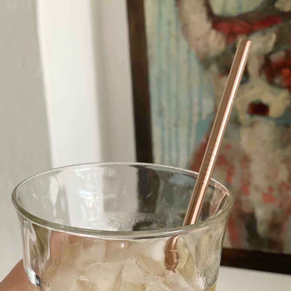 Rose Gold Straws