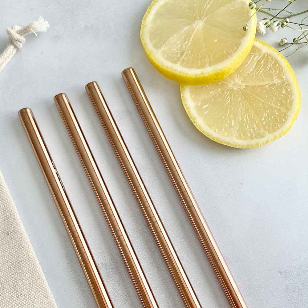Rose Gold Straws