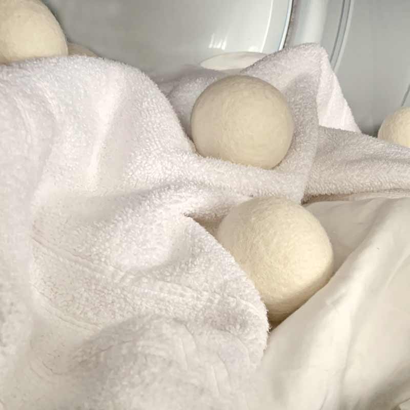 Natural Wool Dryer Balls - White