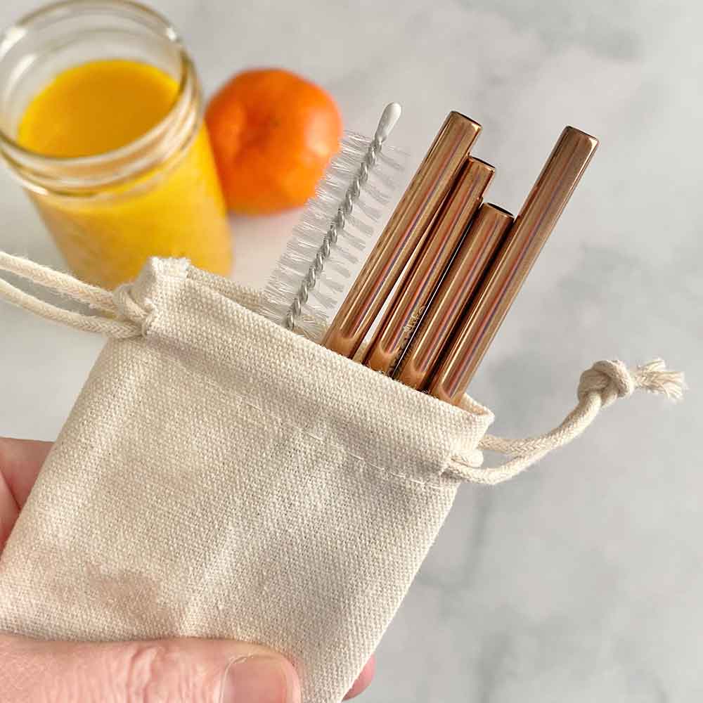 Rose Gold Straws