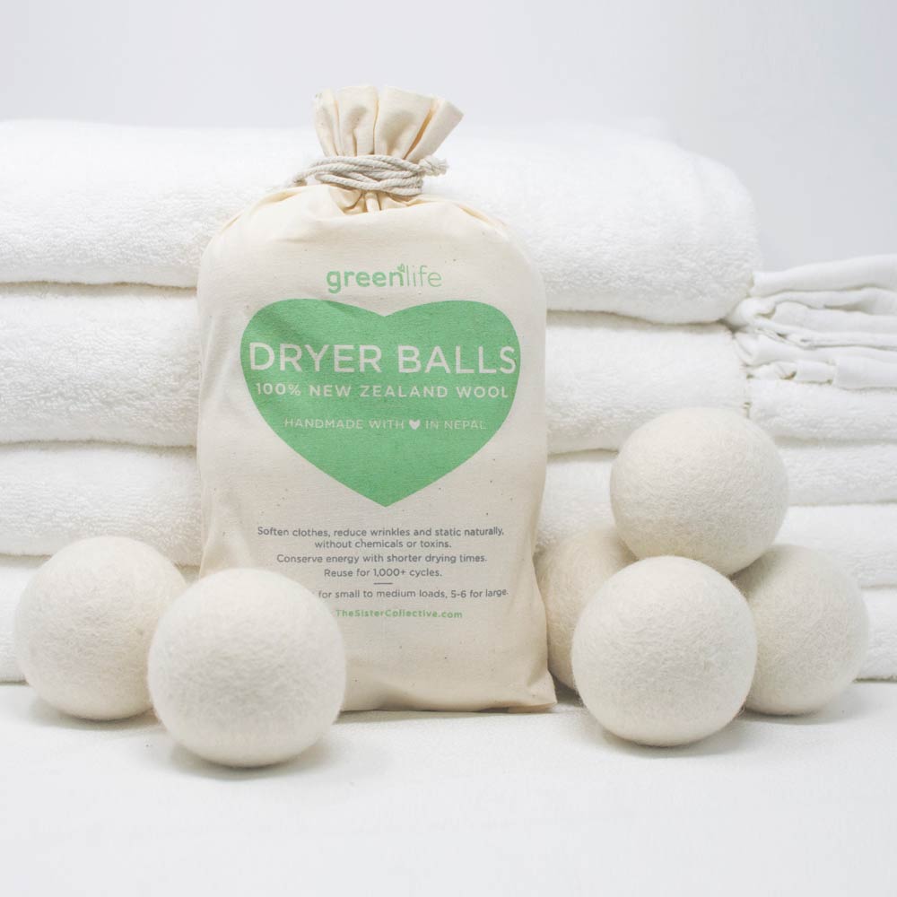 Natural Wool Dryer Balls - White